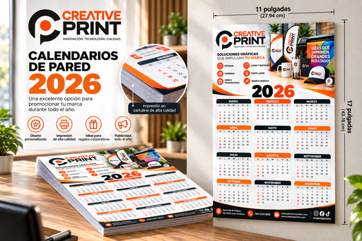 [CAL-PAR-001] Calendario Pared 11X17"