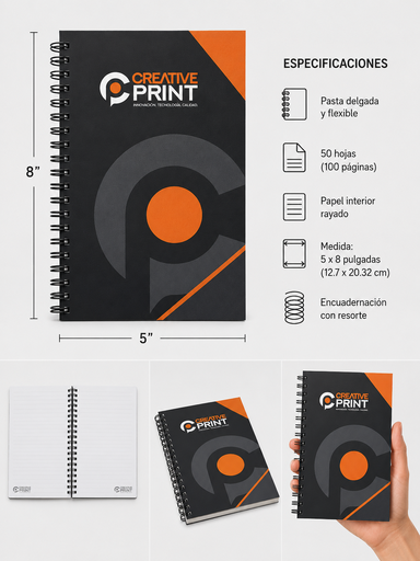[LIB-ECN-CREA-001] LIBRETA ECONÓMICA CRAPRINT 5X8"